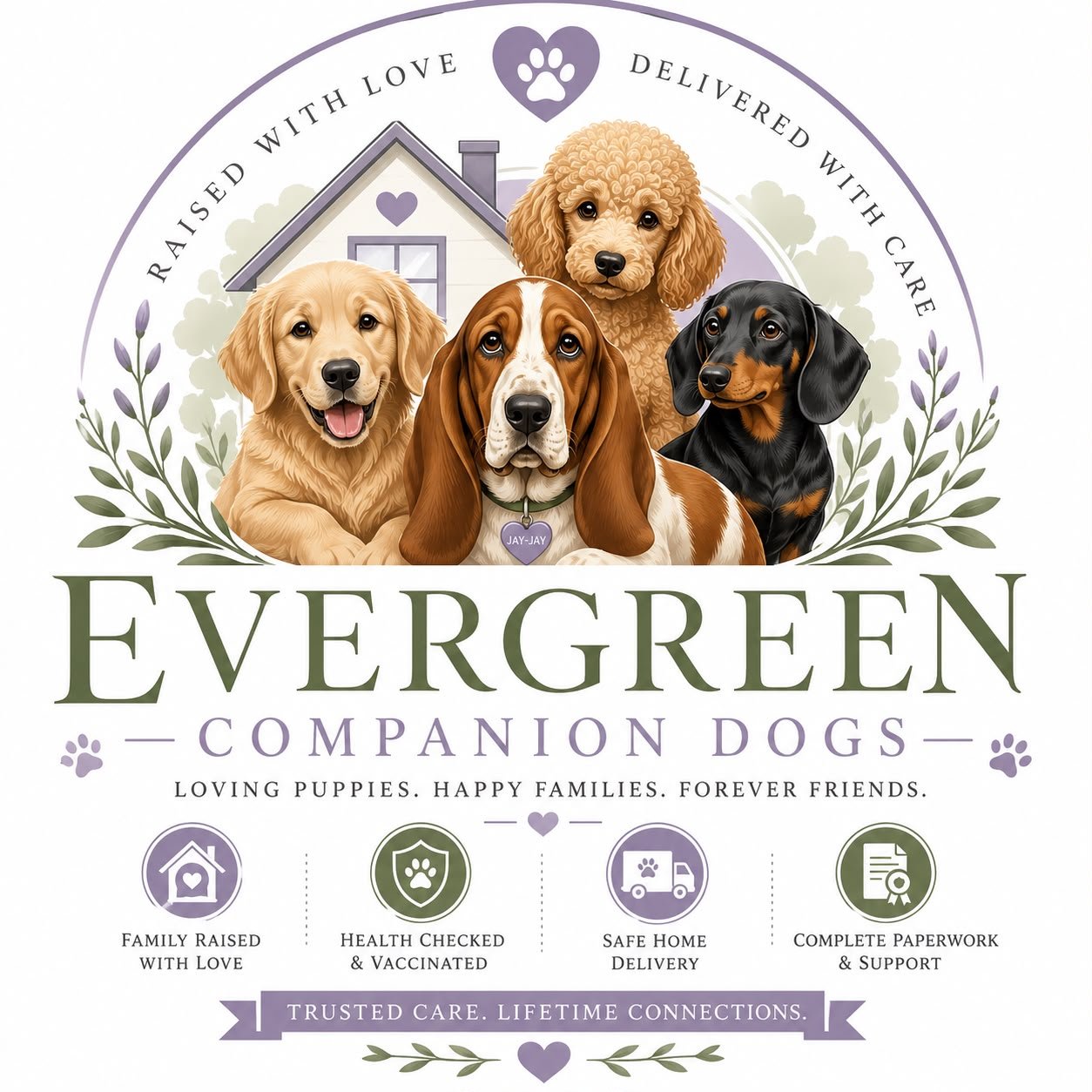 Evergreen Companion Dogs logo