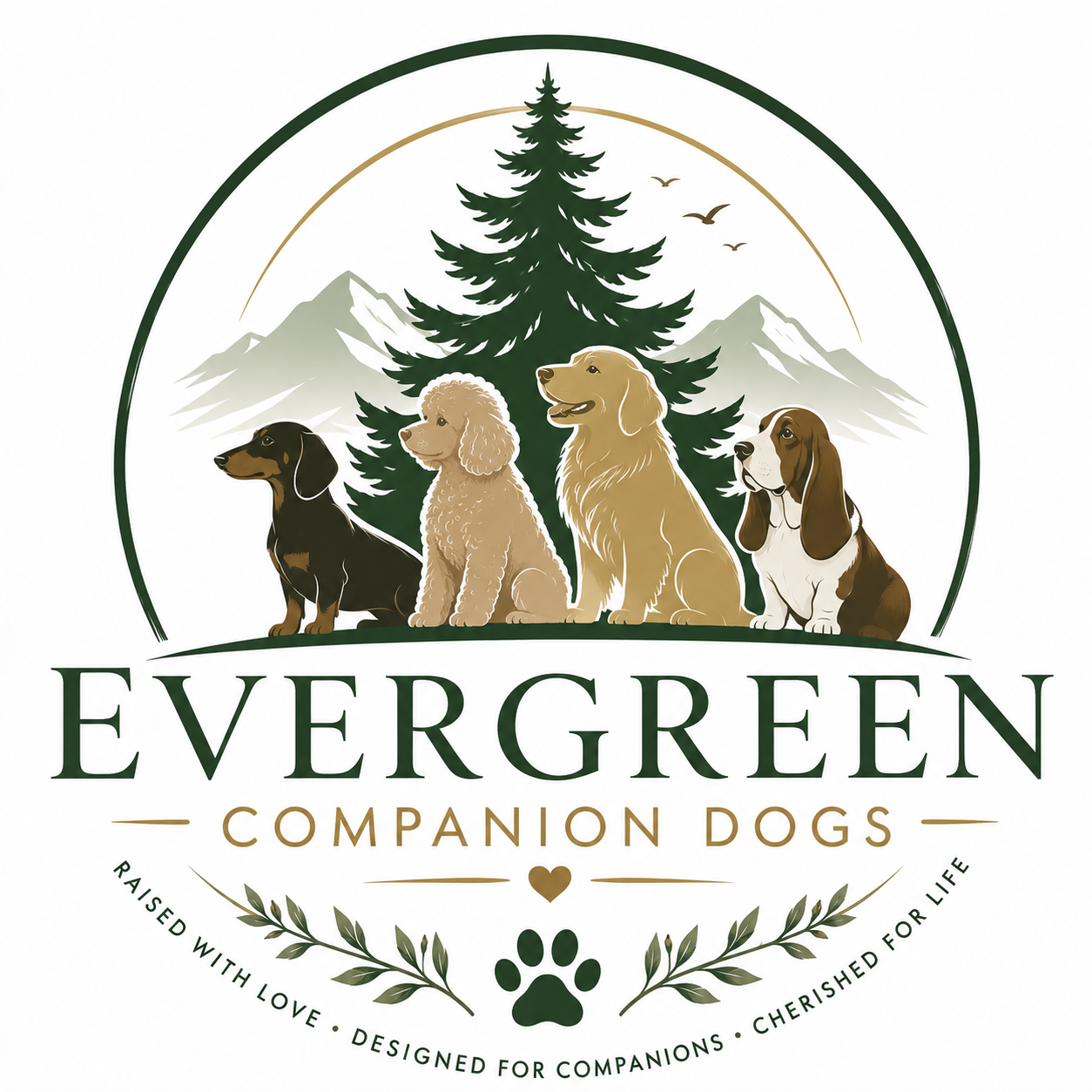Evergreen Companion Dogs logo